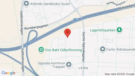 Apartments for rent i Uppsala - kort over placeringen