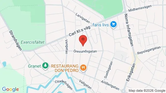 Apartments for rent i Landskrona - kort over placeringen