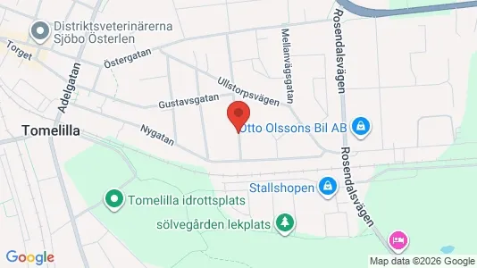 Apartments for rent i Tomelilla - kort over placeringen