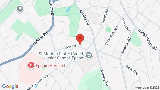 Apartments for rent i Epsom - Surrey - kort over placeringen