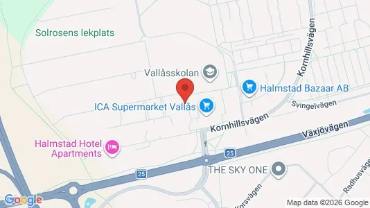 Apartments for rent i Halmstad - kort over placeringen
