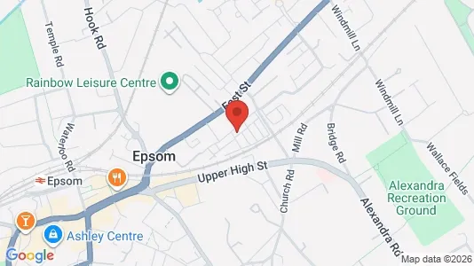 Apartments for rent i Epsom - Surrey - kort over placeringen
