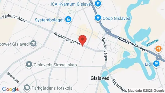 Apartments for rent i Gislaved - kort over placeringen