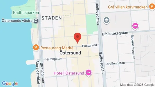 Apartments for rent i Östersund - kort over placeringen