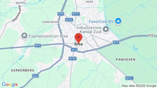 Apartments for rent i Bree - kort over placeringen