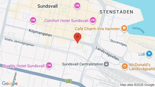 Apartments for rent i Sundsvall - kort over placeringen