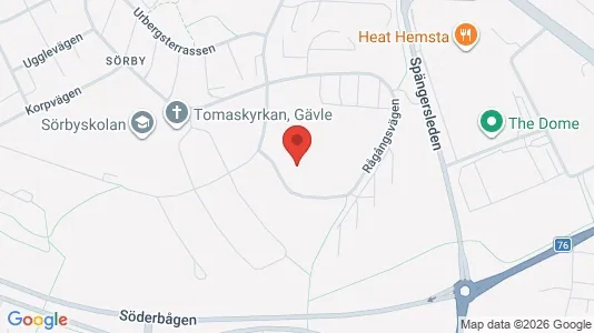 Apartments for rent i Gävle - kort over placeringen