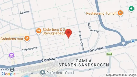 Apartments for rent i Ystad - kort over placeringen