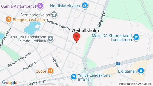 Apartments for rent i Landskrona - kort over placeringen