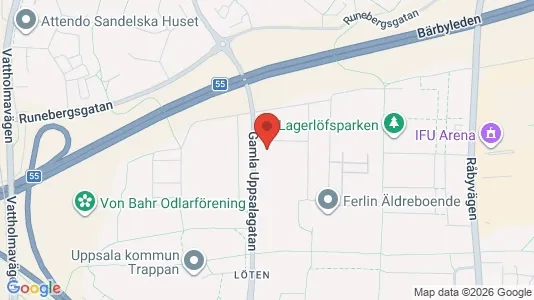 Apartments for rent i Uppsala - kort over placeringen