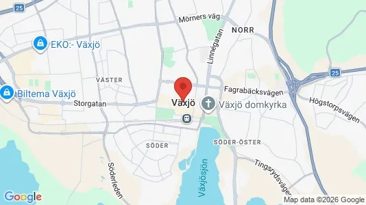 Apartments for rent i Växjö - kort over placeringen
