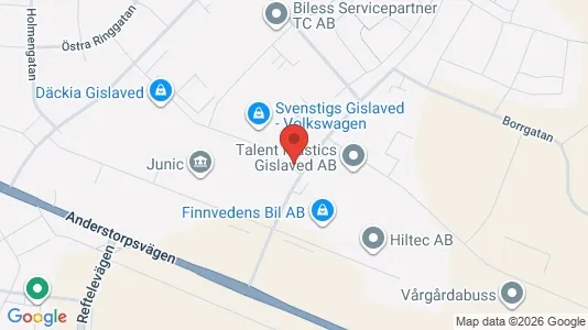Apartments for rent i Gislaved - kort over placeringen