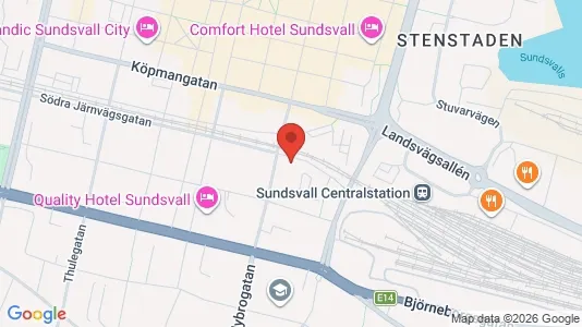 Apartments for rent i Sundsvall - kort over placeringen