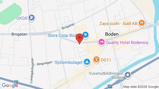Apartments for rent i Boden - kort over placeringen