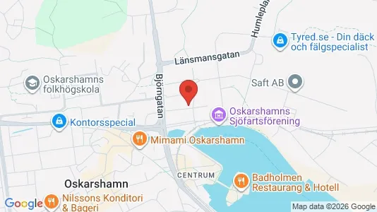 Apartments for rent i Oskarshamn - kort over placeringen