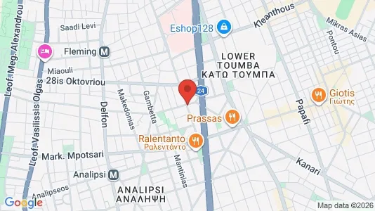 Apartments for rent i Thessaloniki - kort over placeringen