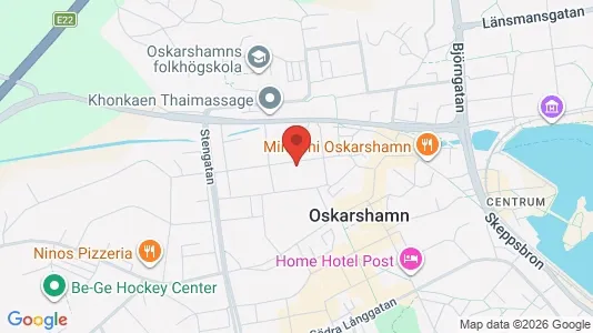 Apartments for rent i Oskarshamn - kort over placeringen