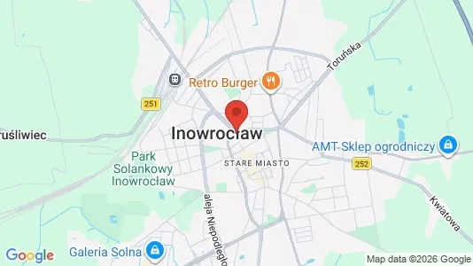 Apartments for rent i Inowrocławski - kort over placeringen