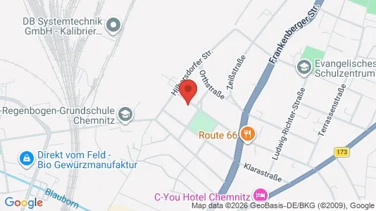 Apartments for rent i Chemnitz - kort over placeringen