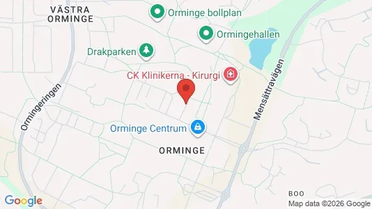 Apartments for rent i Nacka - kort over placeringen