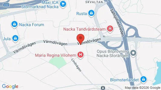 Apartments for rent i Nacka - kort over placeringen
