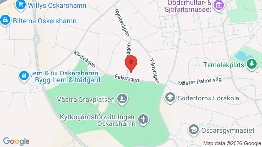 Apartments for rent i Oskarshamn - kort over placeringen