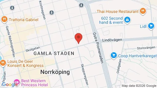 Apartments for rent i Norrköping - kort over placeringen