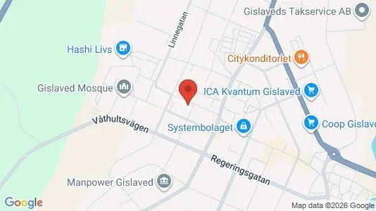 Apartments for rent i Gislaved - kort over placeringen