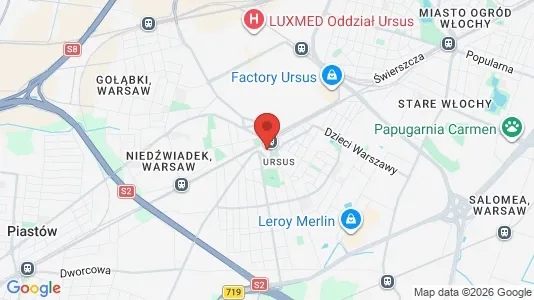 Apartments for rent i Warszawa Ursus - kort over placeringen