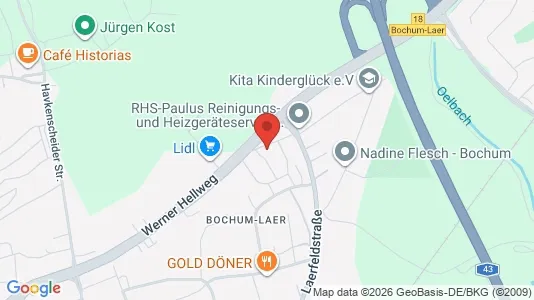 Apartments for rent i Bochum - kort over placeringen