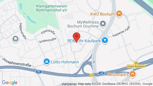Apartments for rent i Bochum - kort over placeringen