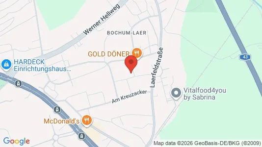 Apartments for rent i Bochum - kort over placeringen