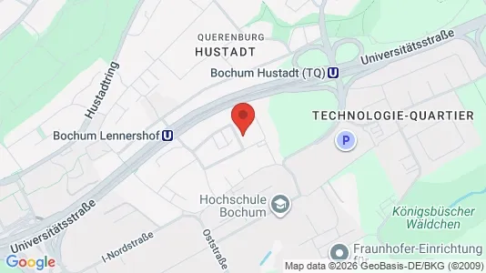Apartments for rent i Bochum - kort over placeringen