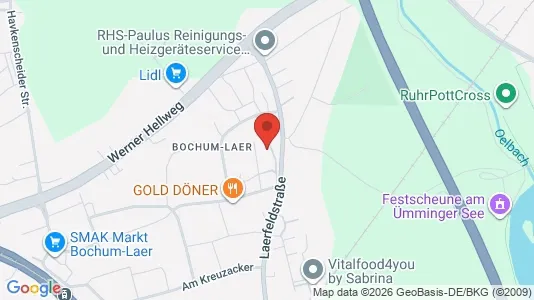 Apartments for rent i Bochum - kort over placeringen