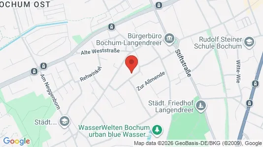Apartments for rent i Bochum - kort over placeringen