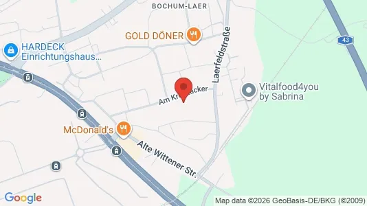 Apartments for rent i Bochum - kort over placeringen