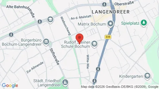 Apartments for rent i Bochum - kort over placeringen