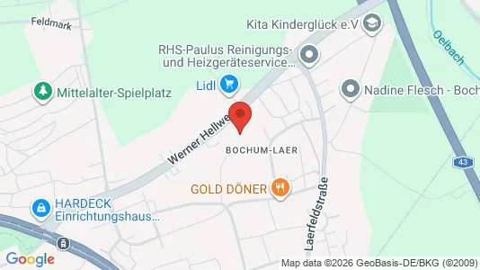 Apartments for rent i Bochum - kort over placeringen