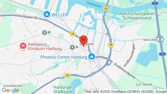 Apartments for rent i Hamburg Harburg - kort over placeringen