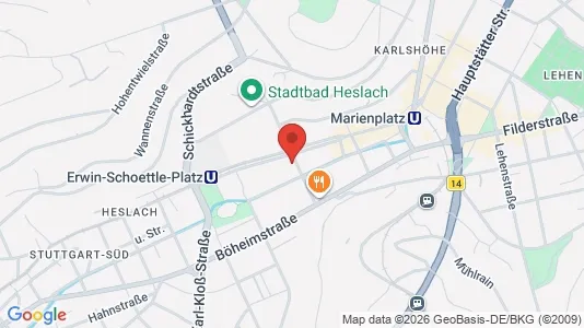 Apartments for rent i Stuttgart-Süd - kort over placeringen