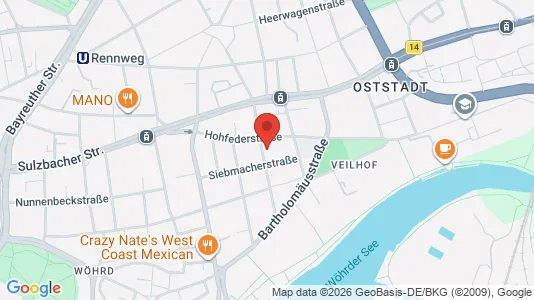 Apartments for rent i Nuremberg - kort over placeringen