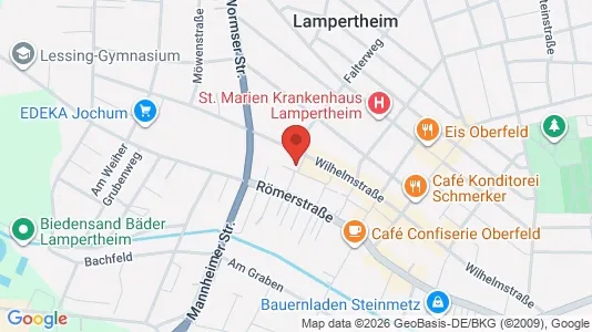 Apartments for rent i Bergstraße - kort over placeringen