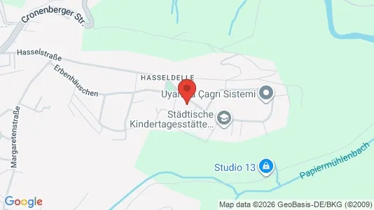 Apartments for rent i Solingen - kort over placeringen
