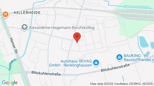 Apartments for rent i Recklinghausen - kort over placeringen