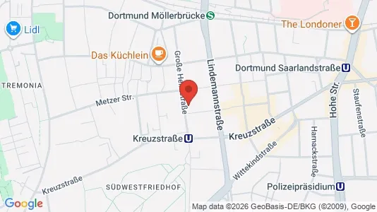 Apartments for rent i Dortmund - kort over placeringen