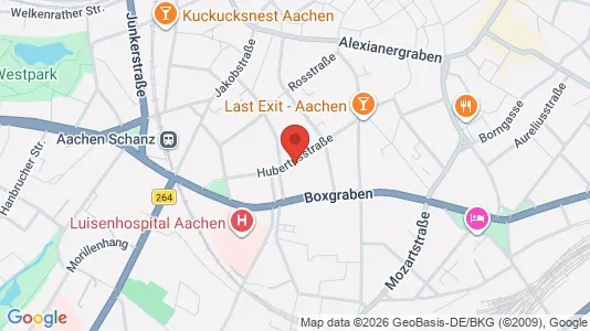 Apartments for rent i Aachen - kort over placeringen