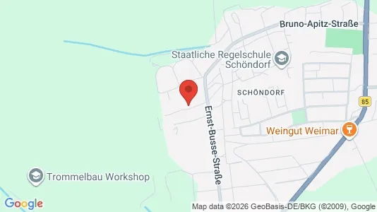Apartments for rent i Weimar - kort over placeringen