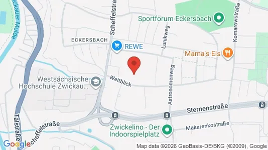 Apartments for rent i Zwickau - kort over placeringen