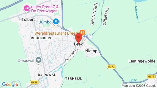 Houses for rent i Leek - kort over placeringen