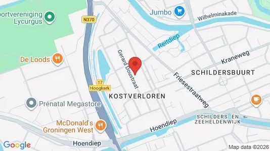 Apartments for rent i Groningen - kort over placeringen